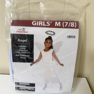 Angel Silver and White Costume Set M size 7/8
